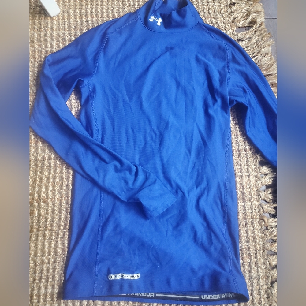 Under Armour Men's Blue Compression Long Sleeve Shirt Size Medium Colgear